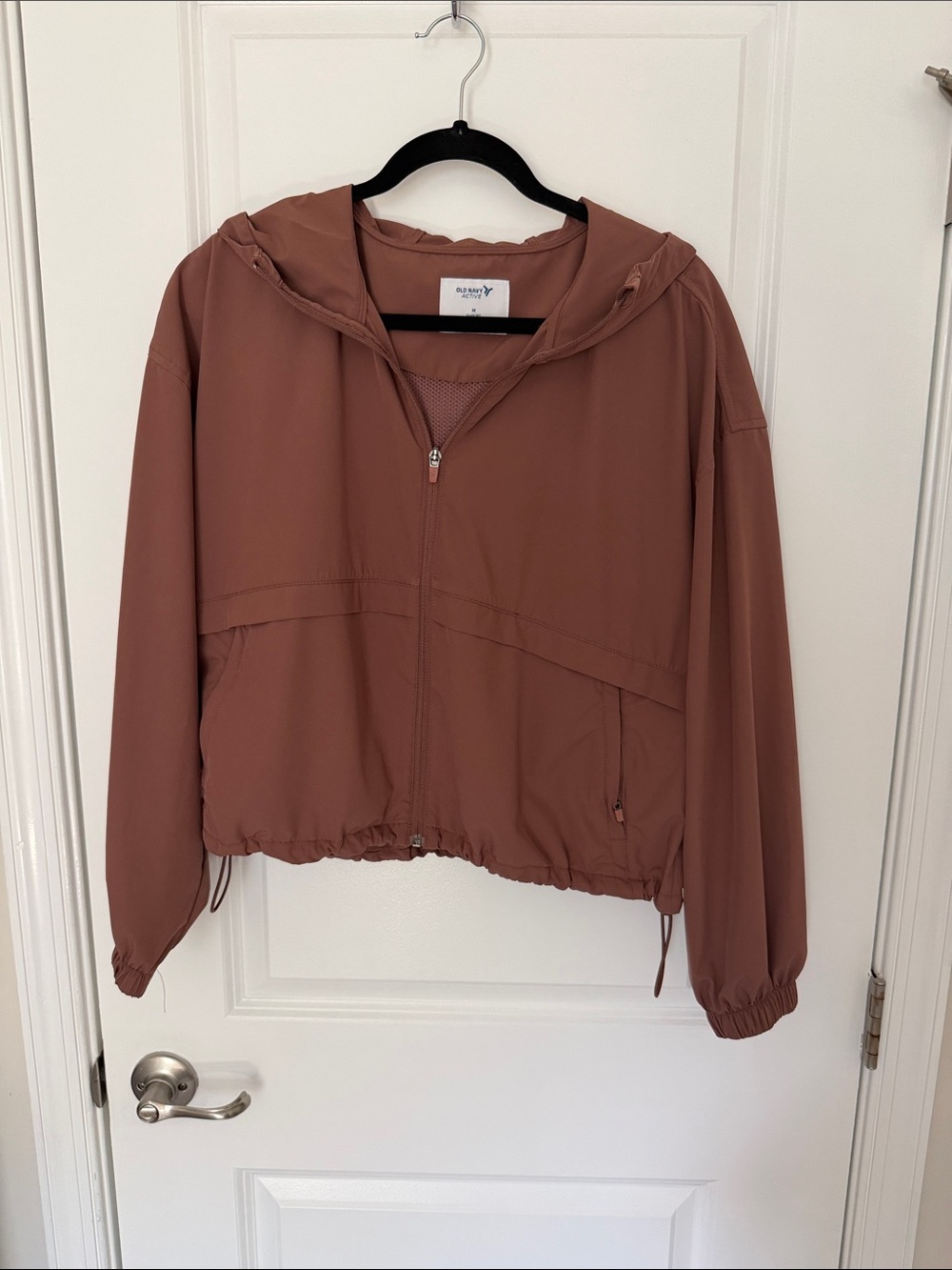 Old Navy Rust Brown Hooded Zip Active Jacket